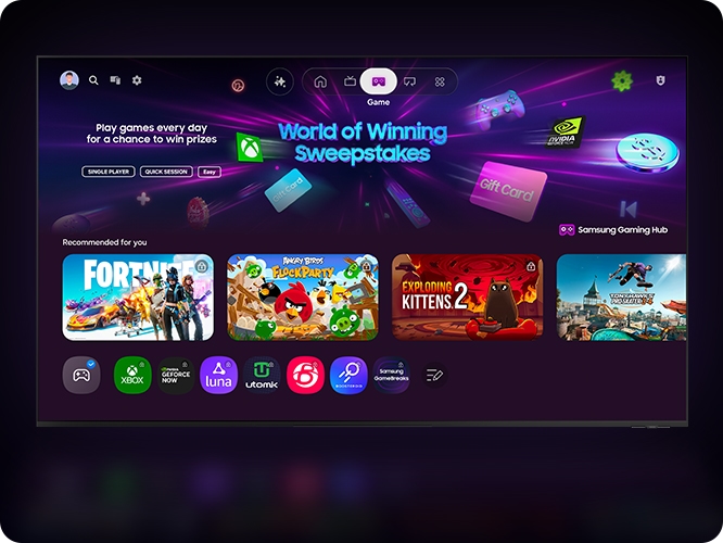 TV 화면 속으로 게임 화면이 보여지고 있습니다.